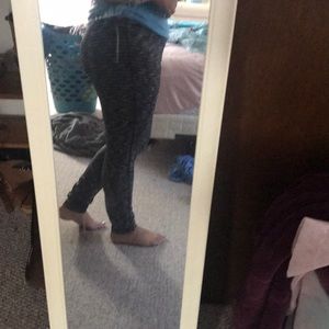 Black and white athletic pants